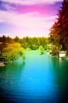 View of Lake Oswego by annaporterartist