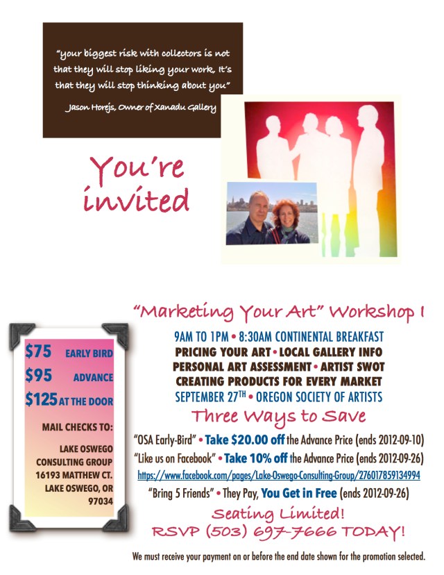 LOCG-OSA Marketing Your Art Workshop I Invitation