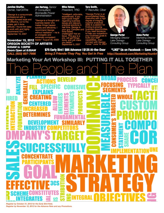 Marketing Your Art Workshop III Poster